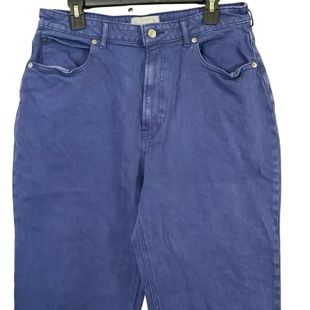 Everlane The Way High Curvy Jeans Organic Cotton Violet Ankle Tapered sz 32